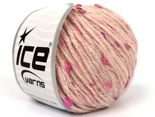 Lana Paillette: wool-acrylic yarn with sequin sparkle