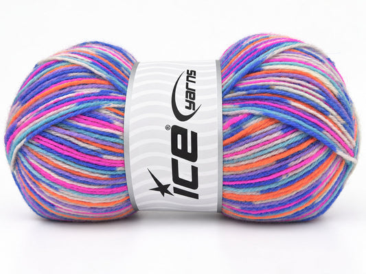 Self-striping superwash sock yarn for vibrant knits