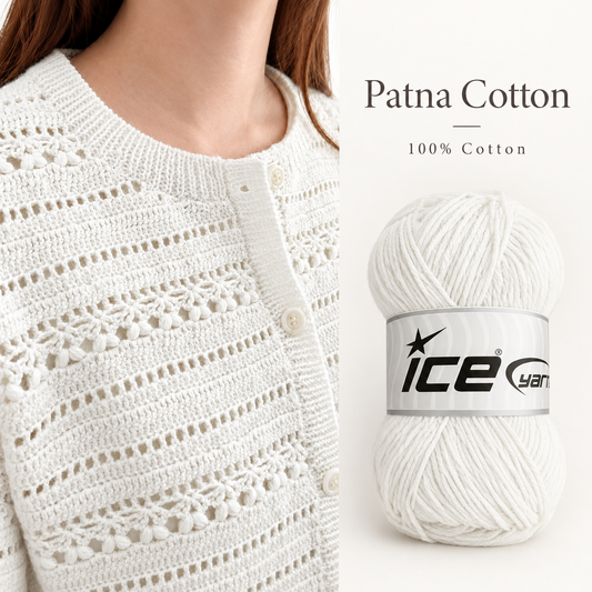 Pure Lace Cotton Cardigan (Free Crochet & Knit Pattern)