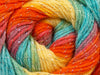 Orange, Hellblau, Gelb, Grün
