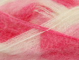 Ice Yarns Bermuda Mohair – Tonos de Rosa, Blanco – 70 % Mohair, 30 % Acrílico