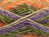 Lila, Orange, Grün, Braun, Beige