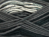 Ice Yarns AntiPilling Color Bulky – Negro, Tonos de Gris – 100 % Acrílico Antipilling