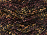 Ice Yarns Chenille Safari – Kastanienbraun, Gold, Schwarz – 100 % Mikrofaser