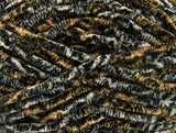 Ice Yarns Chenille Safari – Schwarz, Grau, Gelb 2 – 100 % Mikrofaser