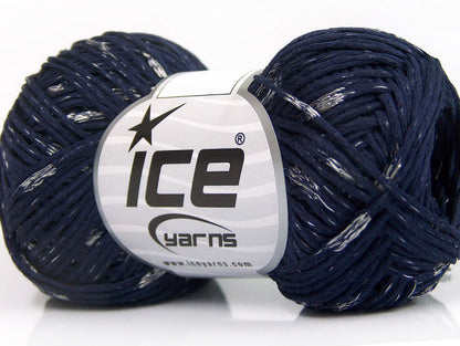 Lot of 8 Skeins ICE Natural Yarn SALE SUMMER (100% Viscose) Yarn Navy