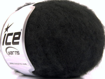 Lot of 8 Skeins ICE SALE WINTER (27% Mohair 27% Wool) Hand Knitting Yarn Black