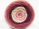 Ice Yarns Cakes Aran – Tonos de Rosa, Orquídea, Crema – 100 % Acrílico