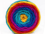 Ice Yarns Cakes Aran – Dorado, Rojo, Fucsia, Azul, Turquesa – 100 % Acrílico