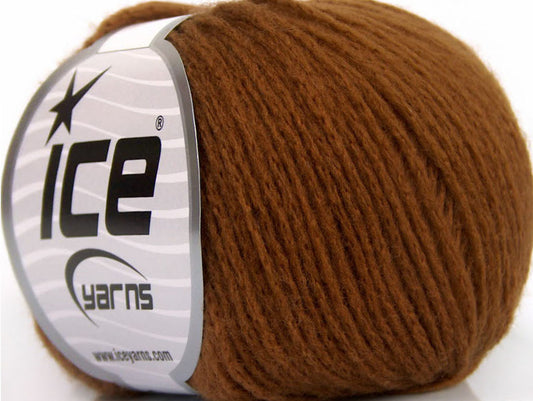 Lot of 10 Skeins ICE MERINO EXTRAFINE CHAIN (78% Superwash Extrafine Merino Wool) Yarn Brown