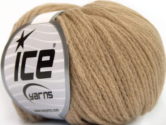 Lot of 10 Skeins ICE MERINO EXTRAFINE CHAIN (78% Superwash Extrafine Merino Wool) Yarn Light Brown