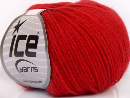 Lot of 10 Skeins ICE MERINO EXTRAFINE CHAIN (78% Superwash Extrafine Merino Wool) Yarn Red