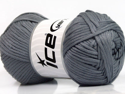 Lot of 4 x 100gr Skeins ICE TUBE VISCOSE (73% Viscose) Yarn Light grey