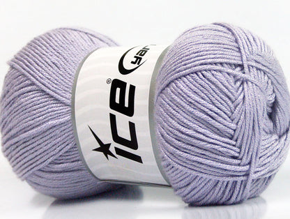 Lot of 4 x 100gr Skeins ICE BAMBOO SOFT (50% Bamboo) Yarn Light Lilac