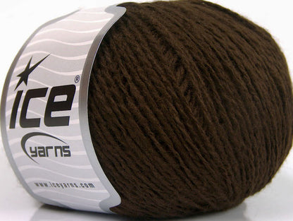 Lot of 8 Skeins ICE WOOL LIGHT (50% Wool) Hand Knitting Yarn Brown