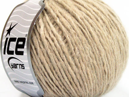 Lot of 8 Skeins ICE PERU ALPACA WORSTED (25% Alpaca 50% Merino Wool) Yarn Beige