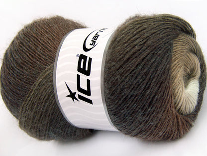 Lot of 4 x 100gr Skeins Ice Yarns ALPACA ACTIVE (20% Alpaca 20% Wool) Yarn Brown Shades