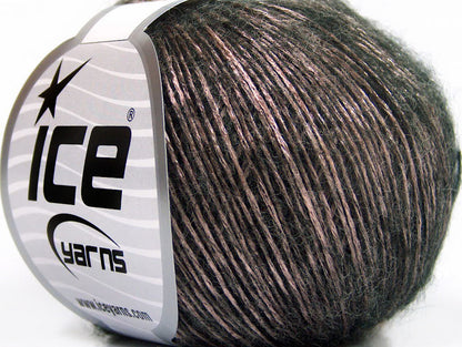 Lot of 8 Skeins ICE ROCK STAR FINE (19% Merino Wool) Yarn Pink Black