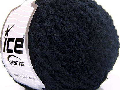 Lot of 8 Skeins ICE SALE BOUCLE (27% Wool) Hand Knitting Yarn Dark Navy