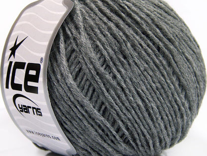 Lot of 8 Skeins ICE WOOL LIGHT (50% Wool) Hand Knitting Yarn Grey