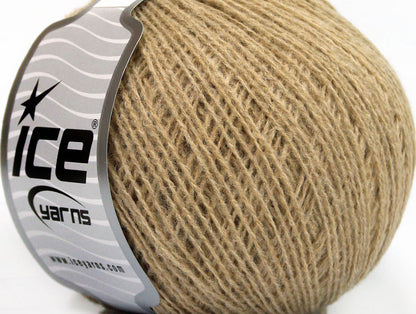 Lot of 8 Skeins Ice Yarns WOOL FINE (50% Wool) Hand Knitting Yarn Camel