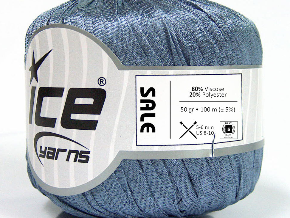 Lot of 6 Skeins Ice Yarns SALE SUMMER (75% Viscose) Yarn Indigo Blue