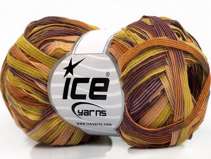 Lot of 8 Skeins Ice Yarns BINARIO Hand Knitting Yarn Olive Green Gold Purple