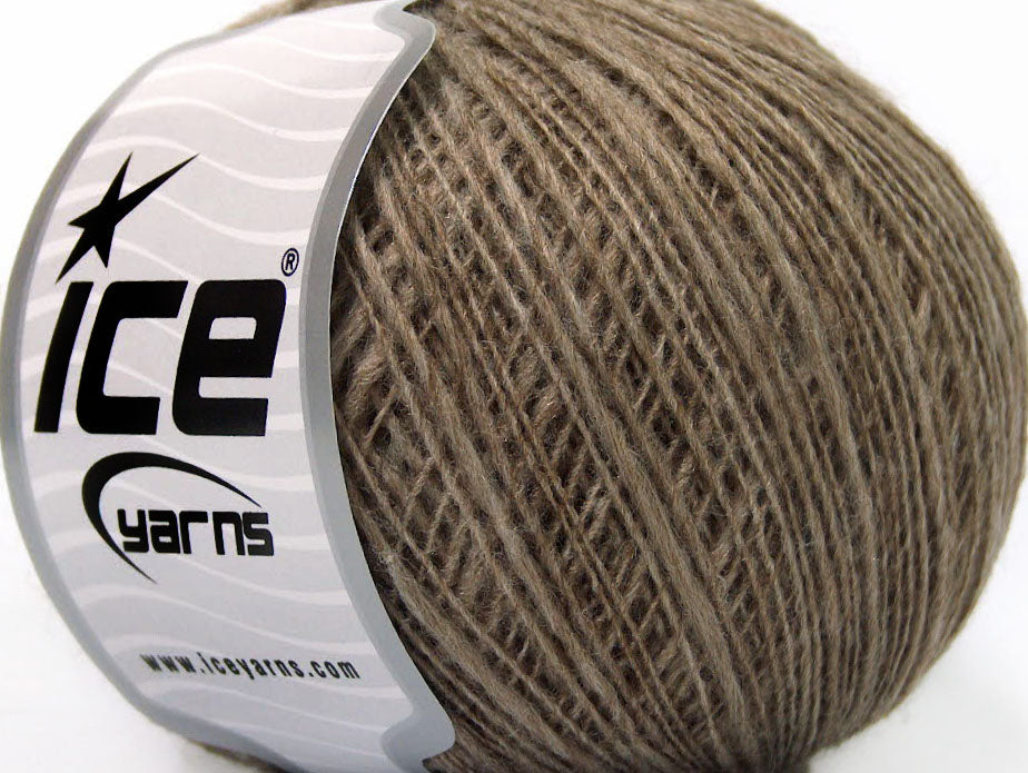 Lot of 8 Skeins Ice Yarns FLAMME WOOL FINE (50% Wool) Yarn Camel Melange