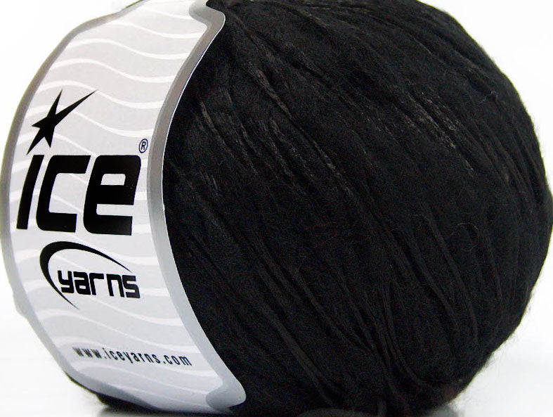 Lot of 8 Skeins Ice Yarns WOOL DROPS (50% Wool) Hand Knitting Yarn Black