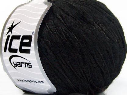 Lot of 8 Skeins Ice Yarns WOOL DROPS (50% Wool) Hand Knitting Yarn Black