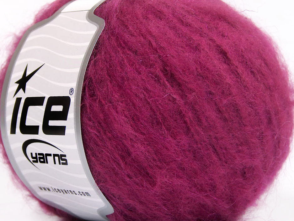 Lot of 8 Skeins Ice Yarns PIUMOTTO MOHAIR (20% Mohair 10% Wool) Yarn Dark Orchid