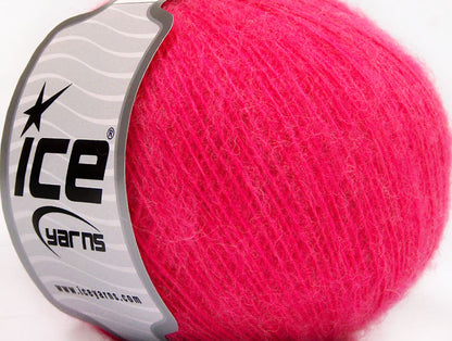 Lot of 8 Skeins ICE RALPH MOHAIR (20% Mohair 30% Wool) Hand Knitting Yarn Pink