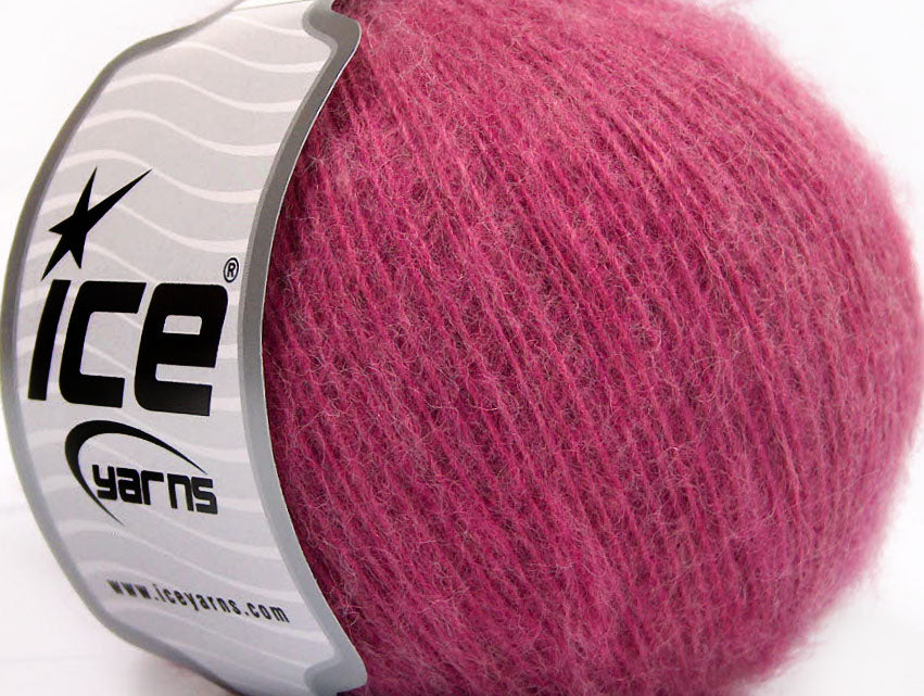Lot of 8 Skeins ICE RALPH MOHAIR (20% Mohair 30% Wool) Yarn Orchid