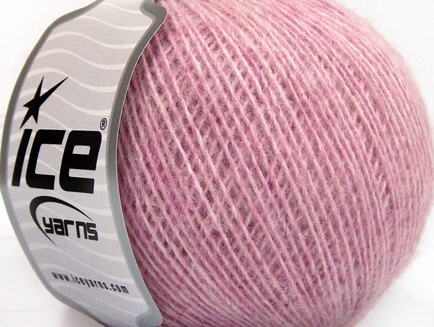 Lot of 8 Skeins ICE RALPH MOHAIR Hand Knitting Yarn Light Pink Melange