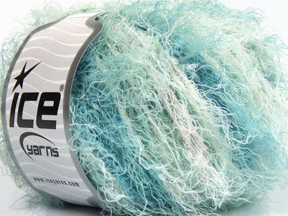 Lot of 8 Skeins Ice Yarns MODENA VISCOSE (40% Viscose 30% Wool) Yarn Mint Green Shades White