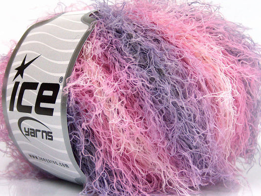 Lot of 8 Skeins Ice Yarns MODENA VISCOSE (40% Viscose 30% Wool) Yarn Pink Shades Lilac