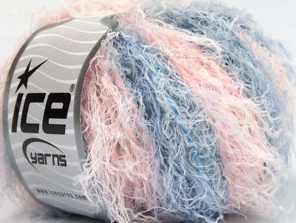 Lot of 8 Skeins Ice Yarns MODENA VISCOSE (40% Viscose 30% Wool) Yarn Pink Shades Indigo Blue