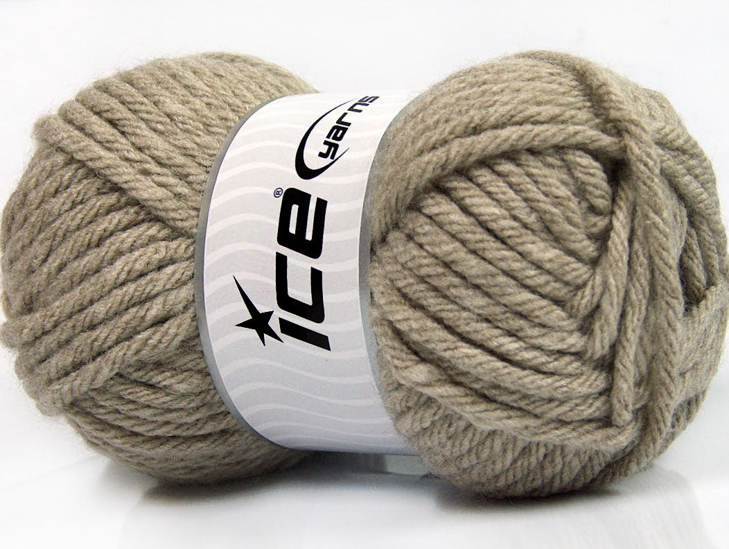Lot of 4 x 100gr Skeins Ice Yarns ATLAS SUPERBULKY Hand Knitting Yarn Camel