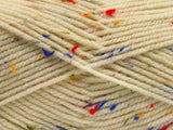 Ice Yarns Lieblings-Tweed – Cream, Rainbow – 95 % Acryl, 5 % Viskose