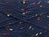 Ice Yarns Lieblings-Tweed – Marineblau, Regenbogen – 95 % Acryl, 5 % Viskose