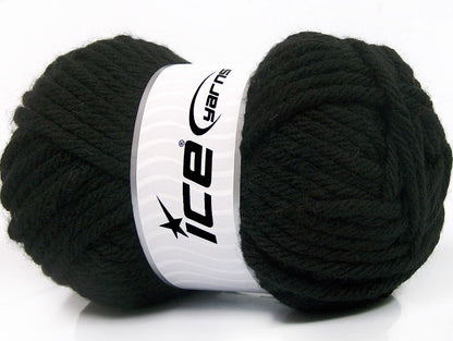 Lot of 4 x 100gr Skeins Ice Yarns ATLAS SUPERBULKY Hand Knitting Yarn Black
