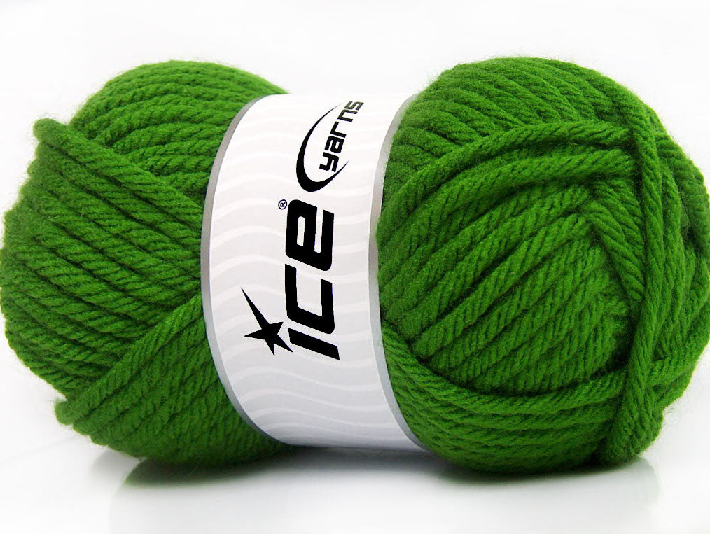 Lot of 4 x 100gr Skeins Ice Yarns ATLAS SUPERBULKY Hand Knitting Yarn Green