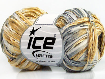 Lot of 8 Skeins ICE SALE SUMMER (50% Cotton) Yarn Grey Cream White