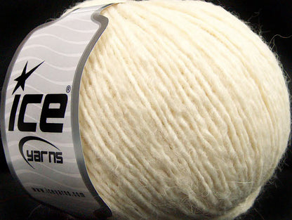 Lot of 8 Skeins ICE QUIPA ALPACA (20% Alpaca 20% Wool) Yarn Cream