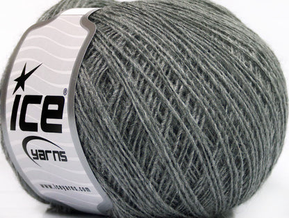 Lot of 8 Skeins ICE ACRYL CORD FINE Hand Knitting Yarn Dark Grey