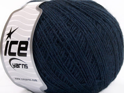 Lot of 8 Skeins ICE ACRYL CORD FINE Hand Knitting Yarn Navy
