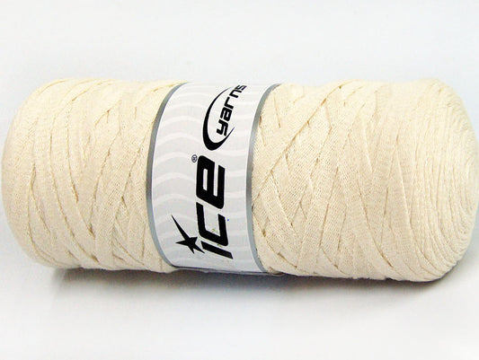 250 gr ICE YARNS JUMBO COTTON RIBBON (100% Recycled Cotton) Yarn Cream