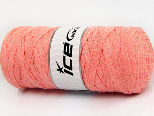 250 gr ICE YARNS JUMBO COTTON RIBBON (100% Recycled Cotton) Yarn Light Salmon