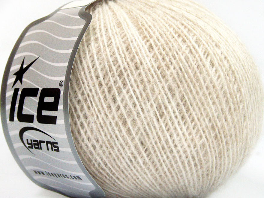 Lot of 8 Skeins ICE ACRYL CORD FINE Hand Knitting Yarn Beige