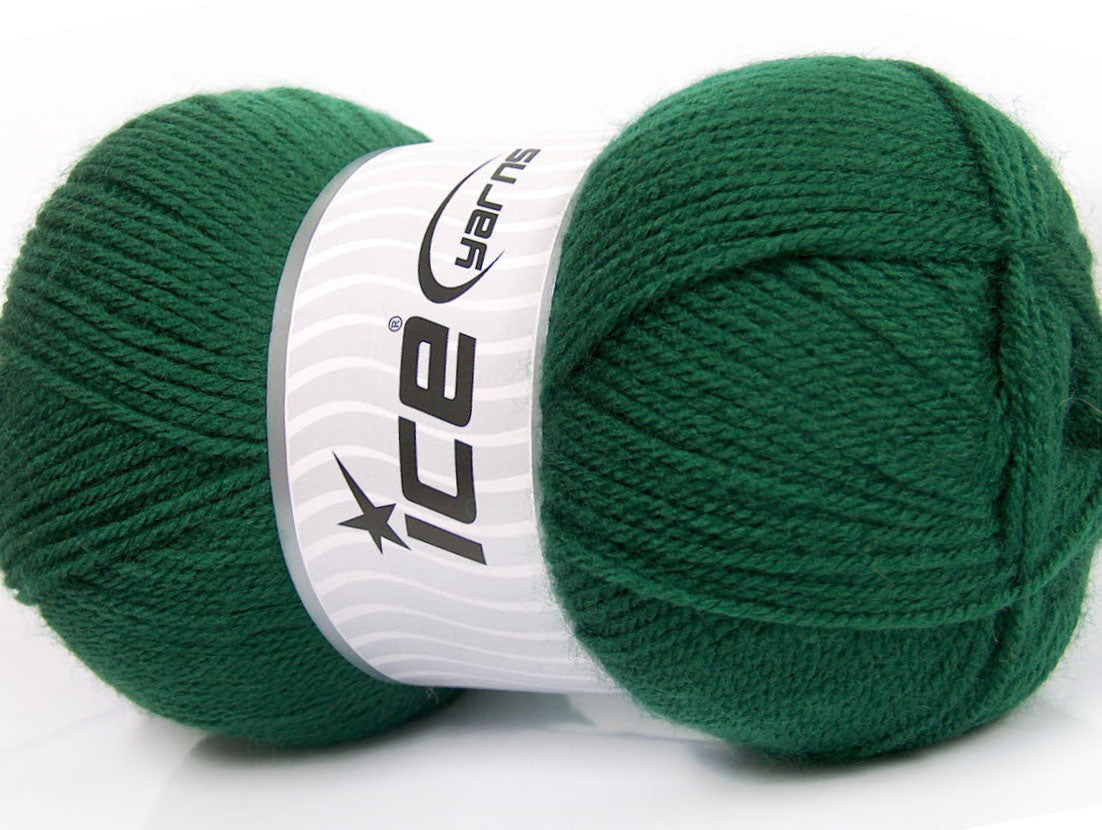 Lot of 4 x 100gr Skeins Ice Yarns GONCA Hand Knitting Yarn Dark Green